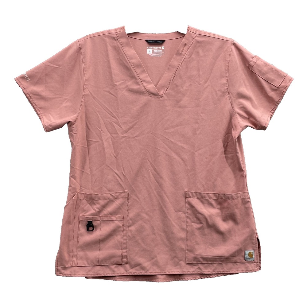 Carhartt Force Scrub Top Womens Large Professional Uniform Workwear Medical Tech